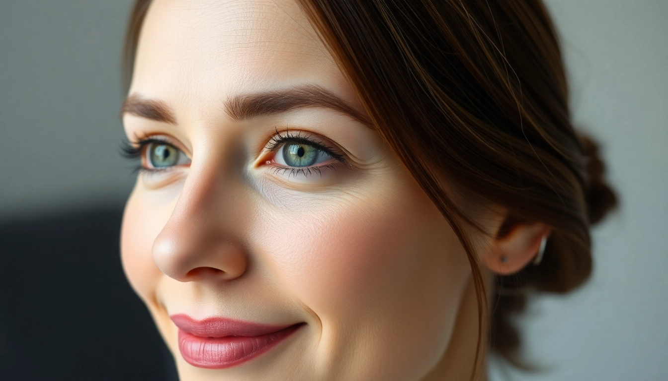 Patient with rejuvenated, lifted eyelids after Oberlidstraffung Zürich, showcasing a bright, youthful gaze in a natural setting.