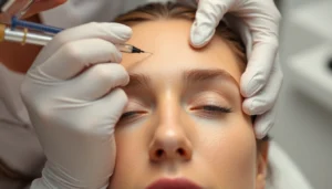 Expert Botox Behandlung bei professioneller Ästhetikerin zur Faltenreduzierung im Gesicht